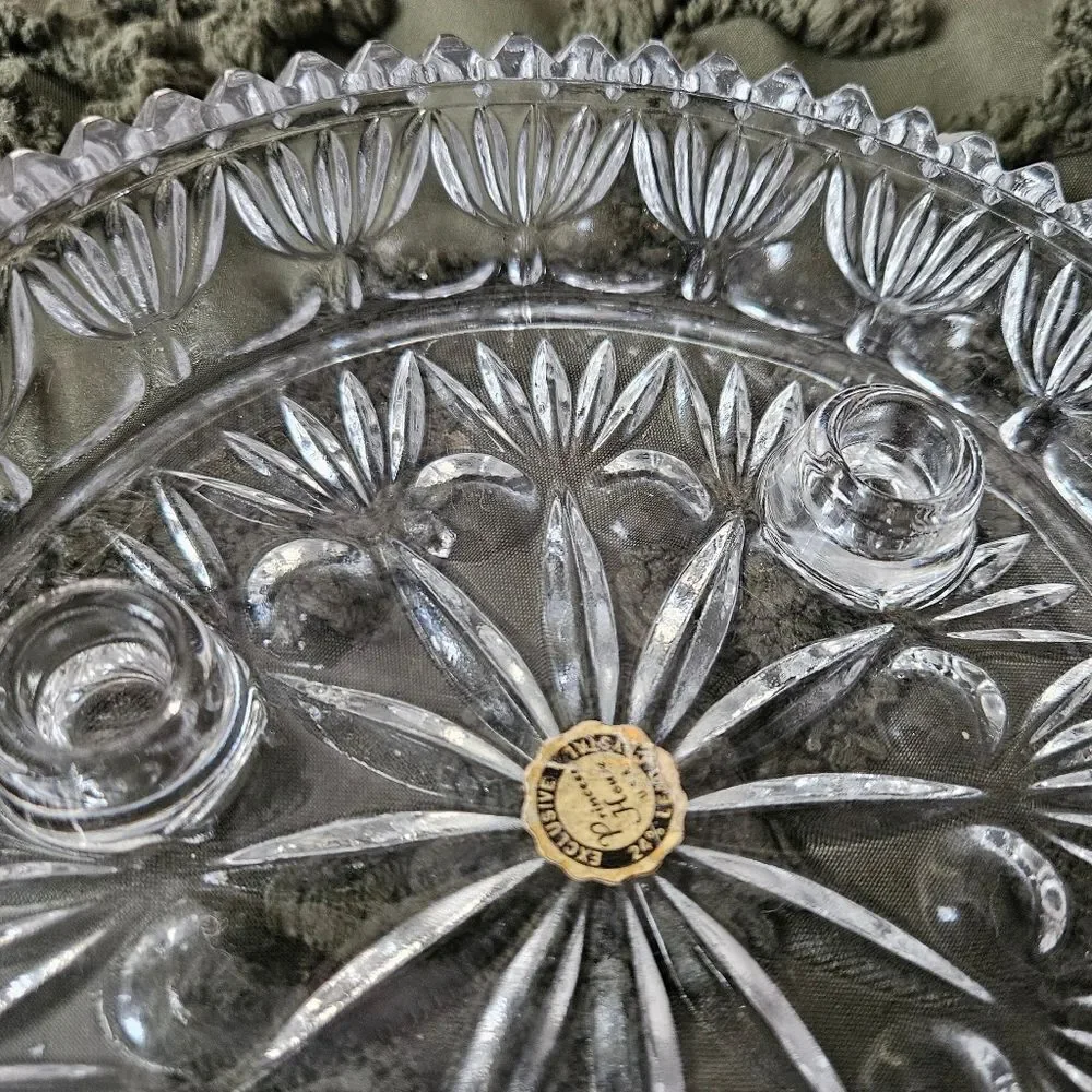 Vintage Princess House crystal ✨ elegant starburst taper candle holder.